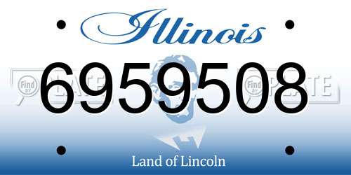 6959508 Illinois License Plate
