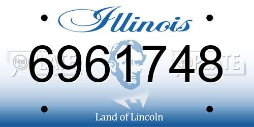 6961748 Illinois License Plate