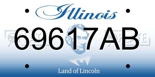 69617AB Illinois License Plate