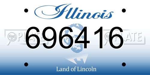 696416 Illinois License Plate
