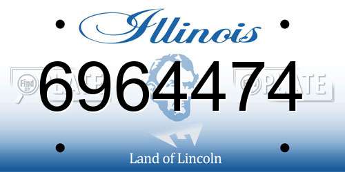 6964474 Illinois License Plate