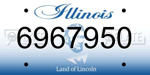 6967950 Illinois License Plate