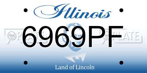 6969PF Illinois License Plate