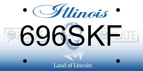 696SKF Illinois License Plate