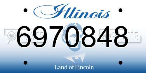6970848 Illinois License Plate