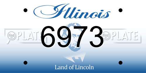 6973 Illinois License Plate