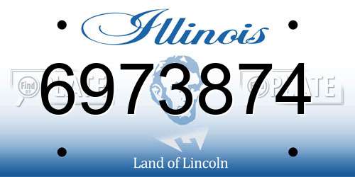 6973874 Illinois License Plate