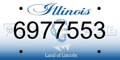 6977553 Illinois License Plate