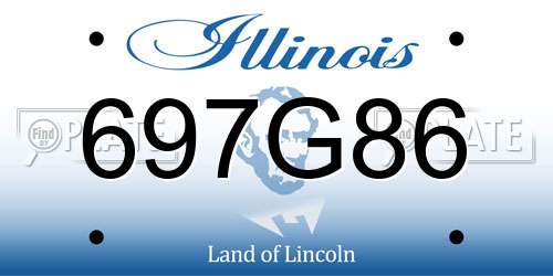 697G86 Illinois License Plate