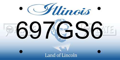 697GS6 Illinois License Plate