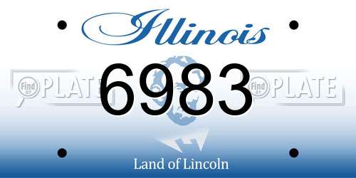 6983 Illinois License Plate