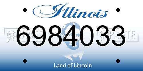 6984033 Illinois License Plate
