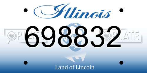 698832 Illinois License Plate