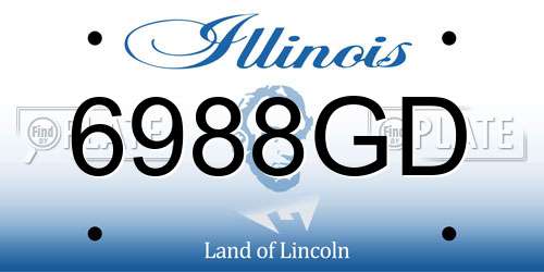 6988GD Illinois License Plate