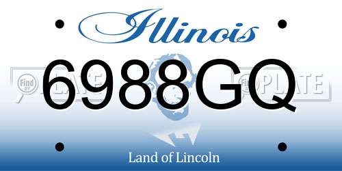6988GQ Illinois License Plate