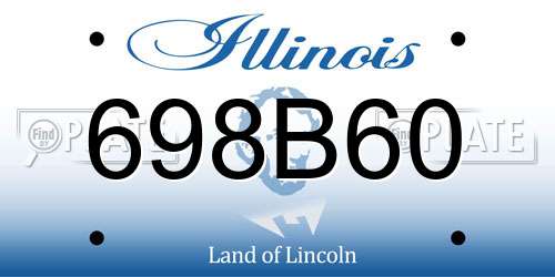 698B60 Illinois License Plate