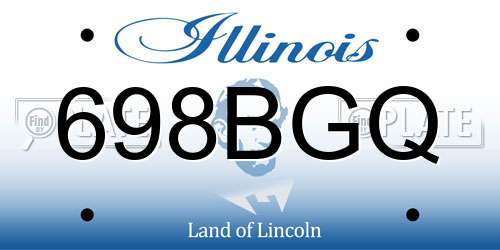 698BGQ Illinois License Plate