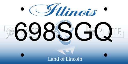 698SGQ Illinois License Plate