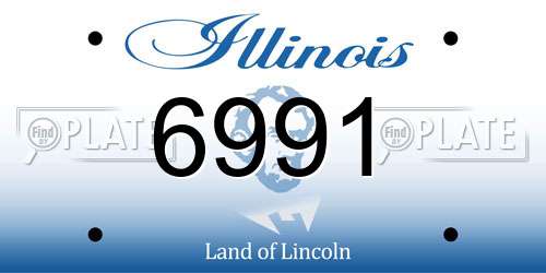 6991 Illinois License Plate
