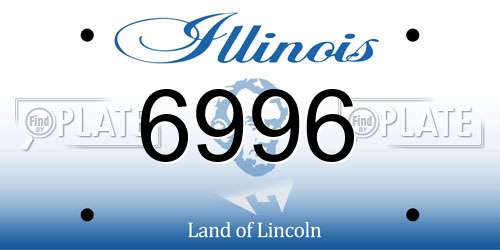 6996 Illinois License Plate