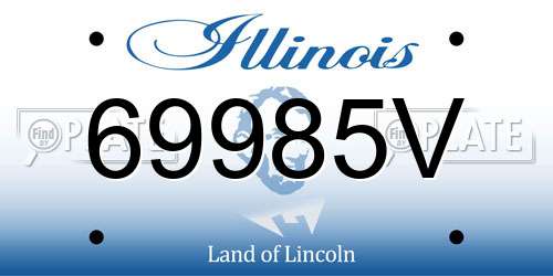 69985V Illinois License Plate