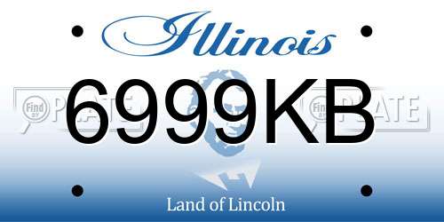 6999KB Illinois License Plate