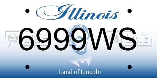 6999WS Illinois License Plate