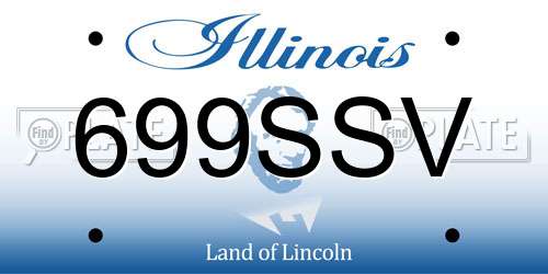 699SSV Illinois License Plate