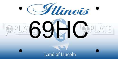 69HC Illinois License Plate