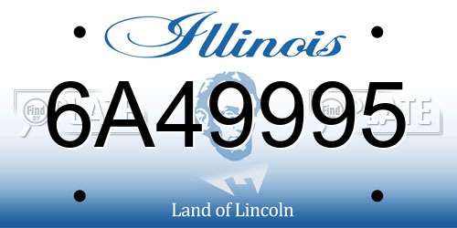 6A49995 Illinois License Plate