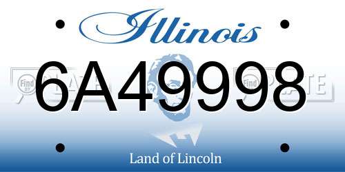 6A49998 Illinois License Plate
