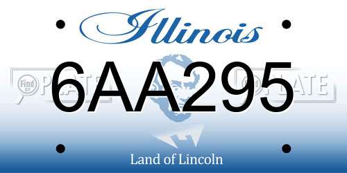 6AA295 Illinois License Plate