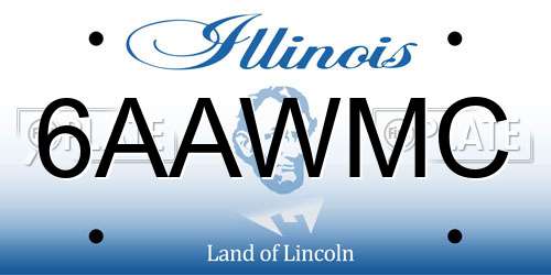 6AAWMC Illinois License Plate