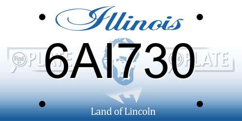 6AI730 Illinois License Plate