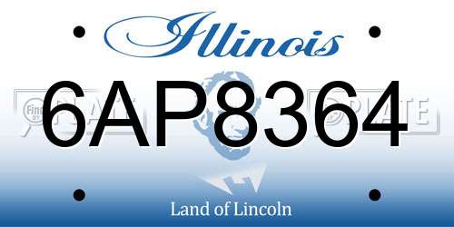 6AP8364 Illinois License Plate
