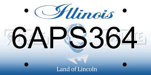 6APS364 Illinois License Plate