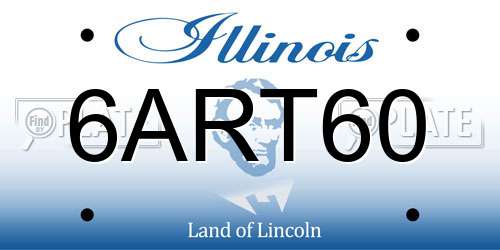 6ART60 Illinois License Plate