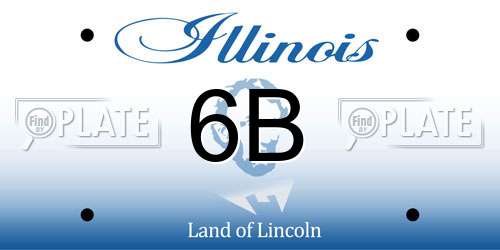 6B Illinois License Plate