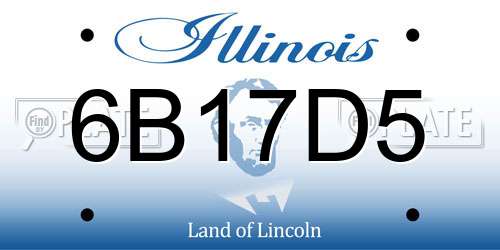 6B17D5 Illinois License Plate