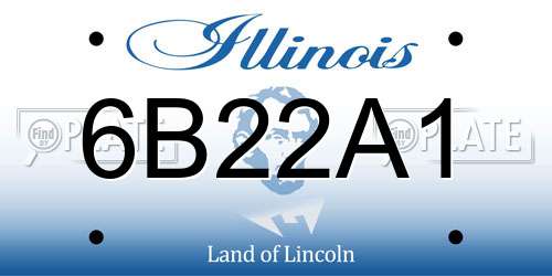 6B22A1 Illinois License Plate