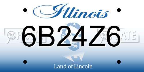 6B24Z6 Illinois License Plate