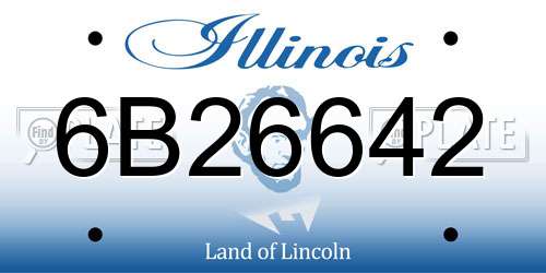 6B26642 Illinois License Plate