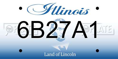 6B27A1 Illinois License Plate