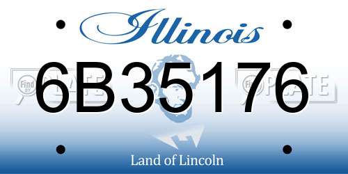 6B35176 Illinois License Plate