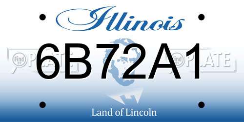 6B72A1 Illinois License Plate