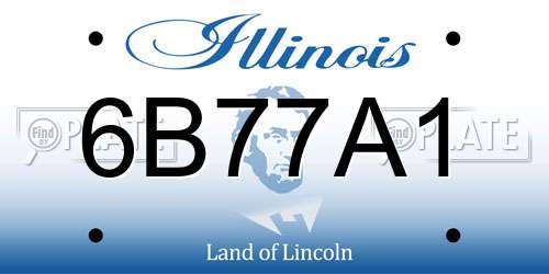 6B77A1 Illinois License Plate