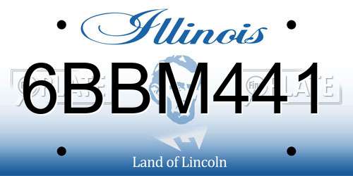 6BBM441 Illinois License Plate