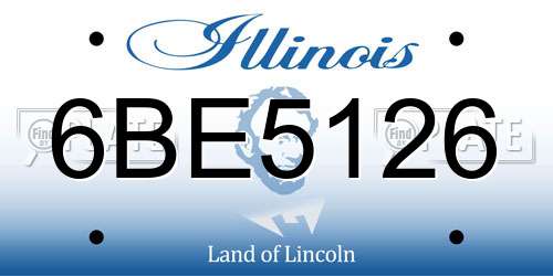6BE5126 Illinois License Plate