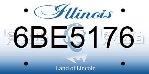 6BE5176 Illinois License Plate