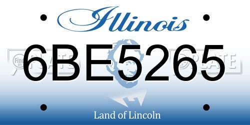 6BE5265 Illinois License Plate